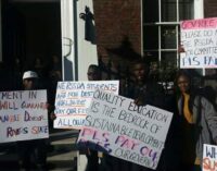 VIDEO: Stranded Rivers students confront Wike in London