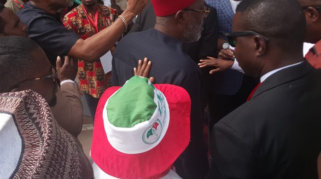 PDP convention: Drama as security operatives bar Olisa Metuh from VIP section