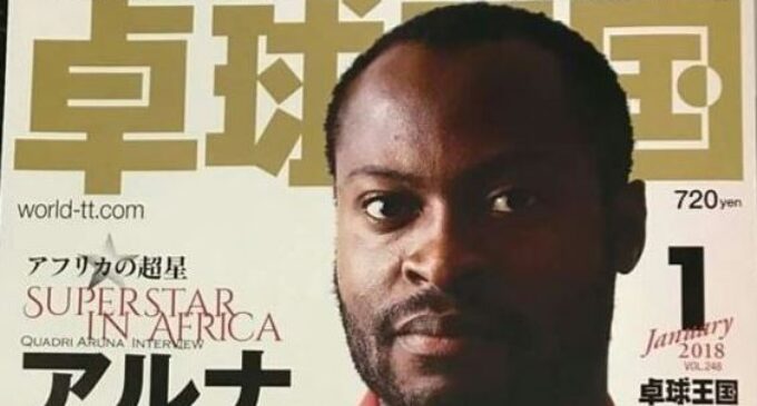 World table tennis magazine calls Quadri ‘superstar of Africa’