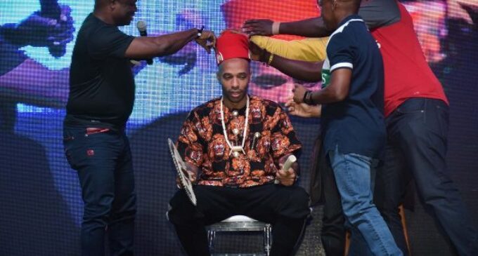 PHOTOS: Thierry Henry visits Lagos, crowned ‘Igwe of football’