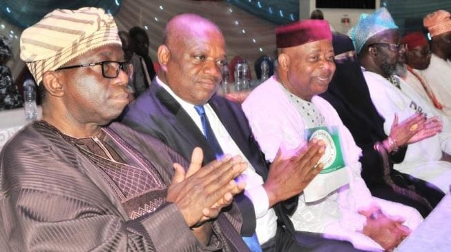 PHOTO: Ministers, Ken Nnamani in Ibadan as APC inaugurates Buhari’s campaign office