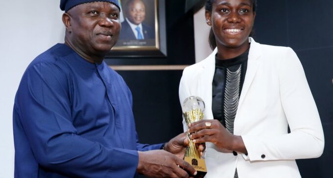 Ambode praises Oshoala, says Lagos is proud of her achievements
