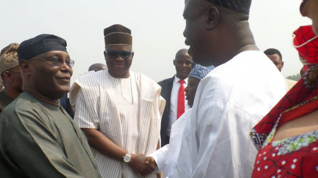 Atiku visits Fayose, says ‘I don’t want to comment on OBJ’s letter’