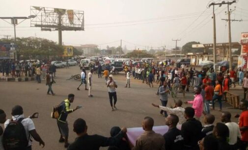 Governor stoned during violent protest in Benue