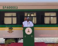 PHOTOS: Buhari inaugurates new train coaches in Kaduna