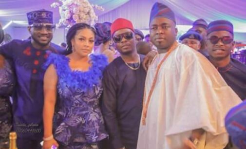PHOTOS: Olamide, Peter Okoye spotted at traditional wedding of Elegushi