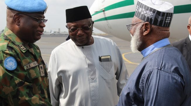 Obasanjo, Abdulsalami in Liberia as Weah takes oath of office