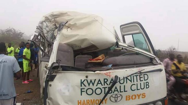 Kwara United players injured in auto crash on Lagos-Ibadan expressway