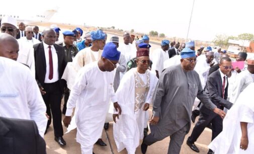 PHOTOS: El-Rufai joins governors to receive Buhari in Adamawa