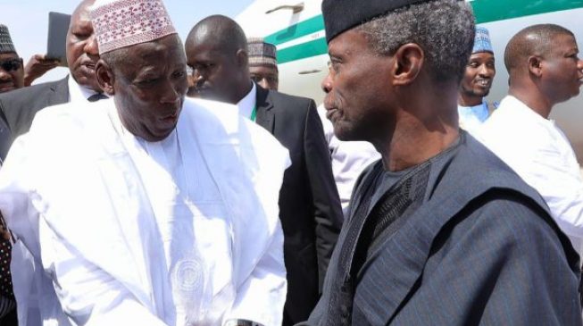 Osinbajo holds private meeting with Sanusi, Ganduje in Kano