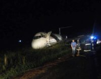 Dana aircraft overshoots PH runway, lands inside the bush
