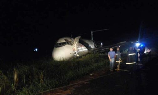 Dana aircraft overshoots PH runway, lands inside the bush