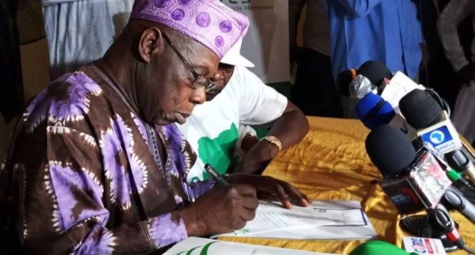 Duke, Oyinlola in Abeokuta as Obasanjo declares membership of Coalition for Nigeria Movement