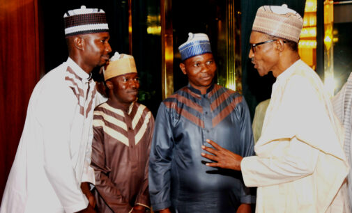 Buhari receives freed UNIMAID lecturers at Aso Rock