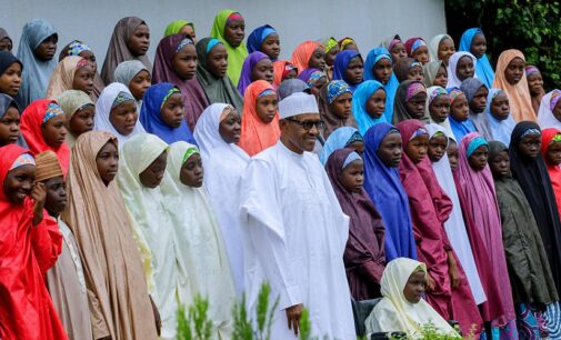 PHOTOS: Buhari hosts Dapchi schoolgirls at Aso Rock