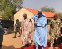 PHOTOS: Buhari visits school where Boko Haram abducted 110 students