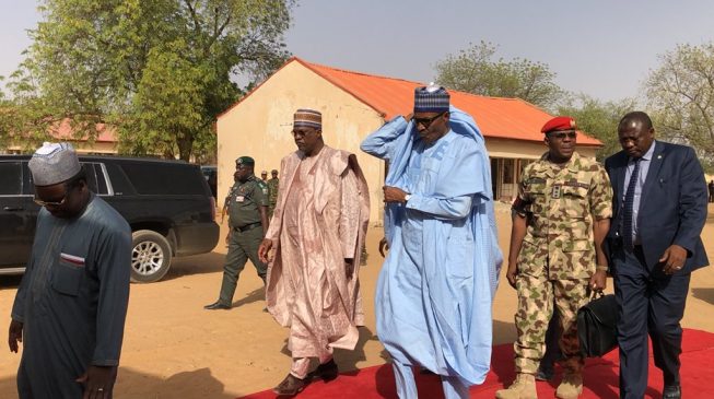 S Buhari visits school where Boko Haram abducted 110 students