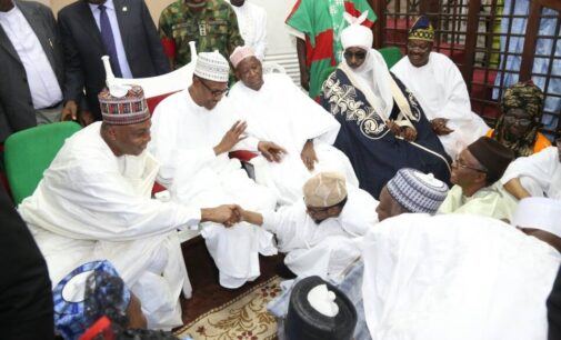 PHOTOS: Buhari, 22 governors in Kano for wedding of Ganduje, Ajimobi children