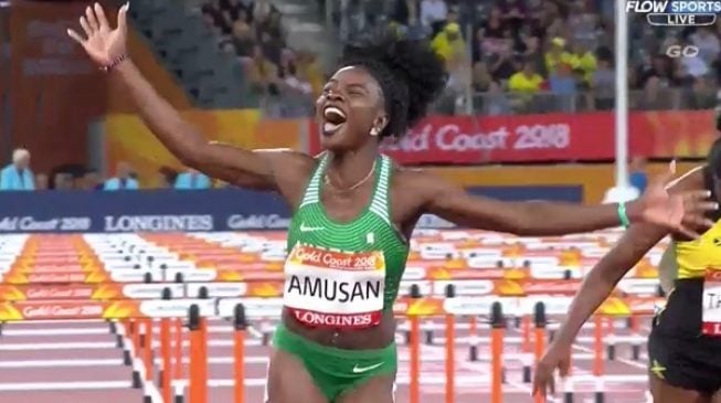 Amusan makes history as first Nigerian to win 100m hurdles at Commonwealth Games