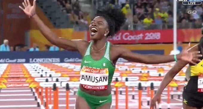 Amusan makes history as first Nigerian to win 100m hurdles at Commonwealth Games