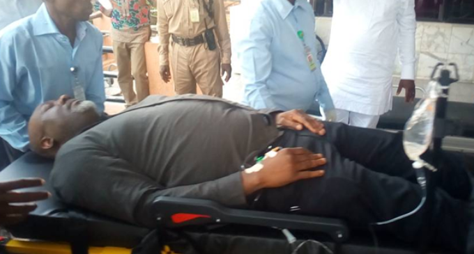 Melaye lands in hospital after jumping out of police vehicle