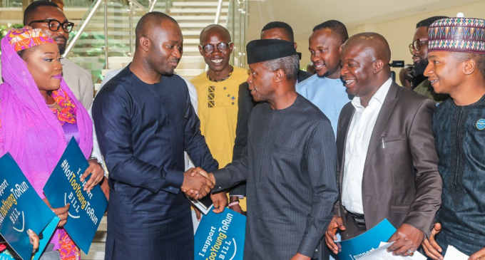 Osinbajo asks youth to brace up for political leadership