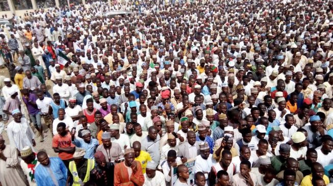 Image result for APC members hold rally for Buhari in Gombe