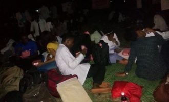 PHOTOS: UI medical students sleep outside after eviction from hostel