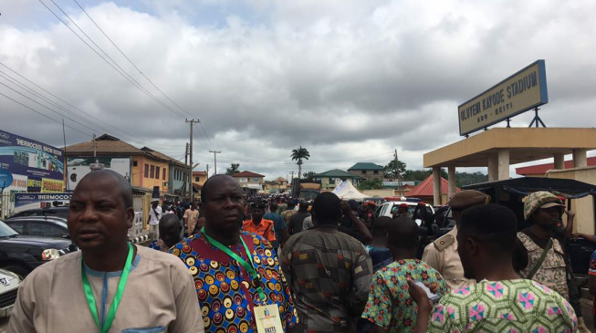 PHOTOS: Delegates, aspirants troop to venue of APC governorship primary in Ekiti