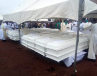 PHOTOS: Bishops flood Benue for burial of Catholic priests