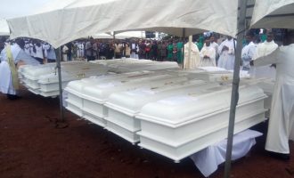 PHOTOS: Bishops flood Benue for burial of Catholic priests