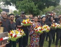 PHOTOS: 2baba, Ezekwesili, Odinkalu mourn victims of killings