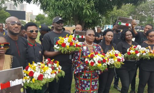 PHOTOS: 2baba, Ezekwesili, Odinkalu mourn victims of killings