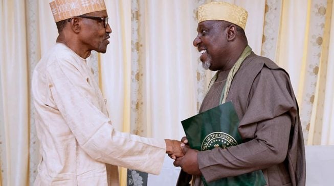 Okorocha briefs Buhari on Imo congress, says primitive politics must stop