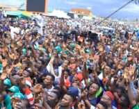 PHOTOS: Thousands storm PDP mega rally in Osun
