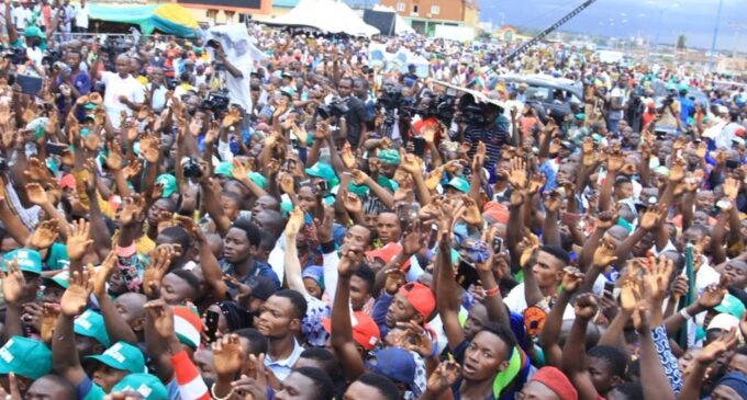 PHOTOS: Thousands storm PDP mega rally in Osun