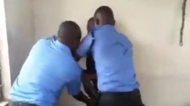VIDEO: Aggrieved policemen violently disarm NSCDC official