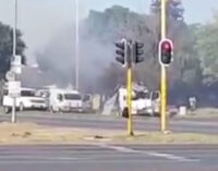 VIDEO: Robbers blow up cash vans in broad daylight in South Africa