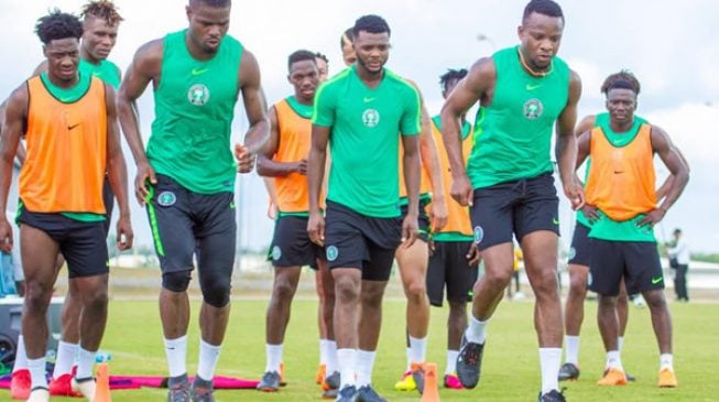 PHOTOS: Super Eagles stars training ahead of Congo game