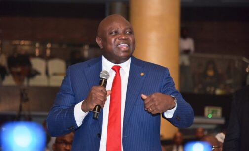 ‘Who am I to speak after Jagaban?’ — Ambode sparks laughter at launch of Jim Ovia’s book