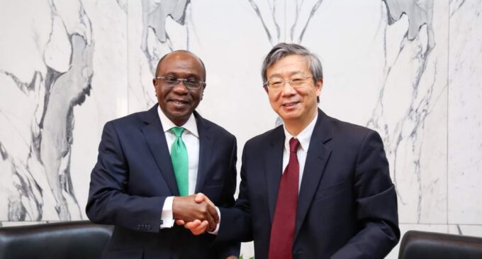 Good news for Nigerian businesses as CBN signs $2.5bn swap deal with China
