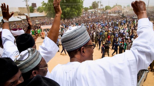 VIDEO: Massive crowd welcomes Buhari to Jigawa