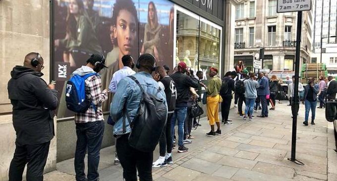 Nigeria’s World Cup jersey sells out as hundreds queue to buy in London