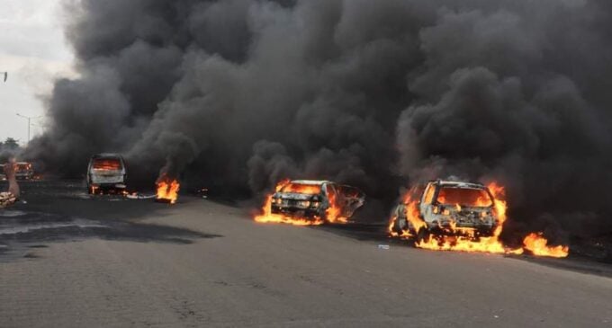 Fuel tanker explodes in Lagos