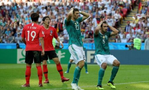 Champions Germany crash out of World Cup