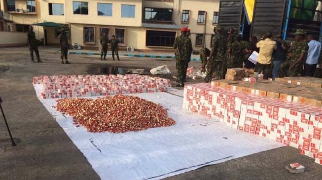 Army intercepts trucks loaded with 300,000 live cartridges in Ogun