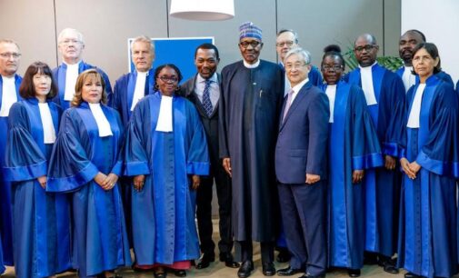 PHOTOS: Buhari meets judges at ICC