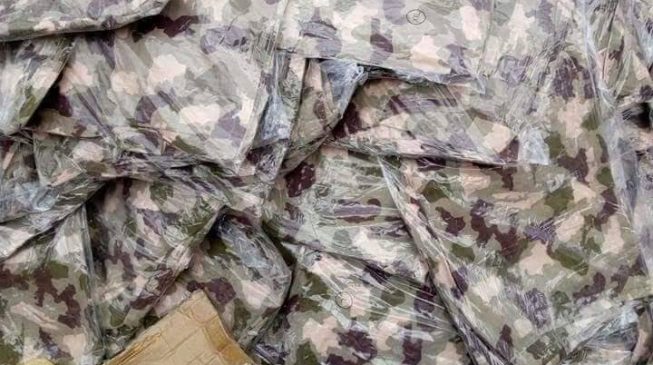 Customs: We seized military camouflage that could serve four battalions of soldiers