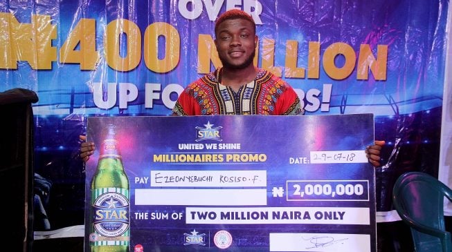 Kaduna and Onitsha produce 18 more millionaires in Star Lager national promo
