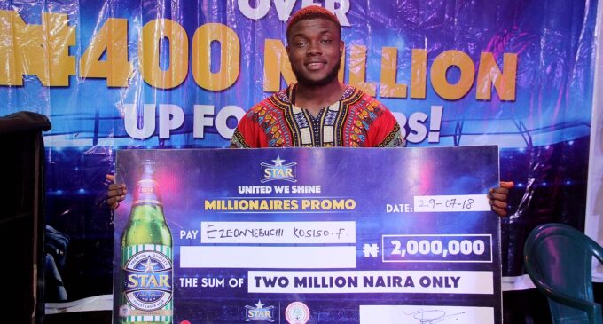 Kaduna and Onitsha produce 18 more millionaires in Star Lager national promo